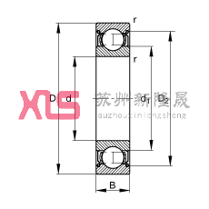 S 6009-2Z,  DIN 625-1 ˜ʵҪߴ, ɂg϶ܷ