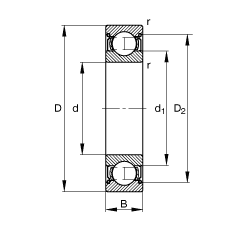 S 61803-2Z,  DIN 625-1 ˜ʵҪߴ, ɂg϶ܷ