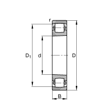 ΝLS 20220-K-MB-C3,  DIN 635-1 ˜ʵҪߴ, FףF 1:12