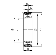 {ĝLS 22230-E1-K,  DIN 635-2 ˜ʵҪߴ, FF 1:12