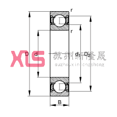 S 635-2RSR,  DIN 625-1 ˜ʵҪߴ, ɂȴܷ
