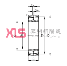 {ĝLS 22311-E1-K-T41A,  DIN 635-2 ˜ʵҪߴ, FףF 1:12